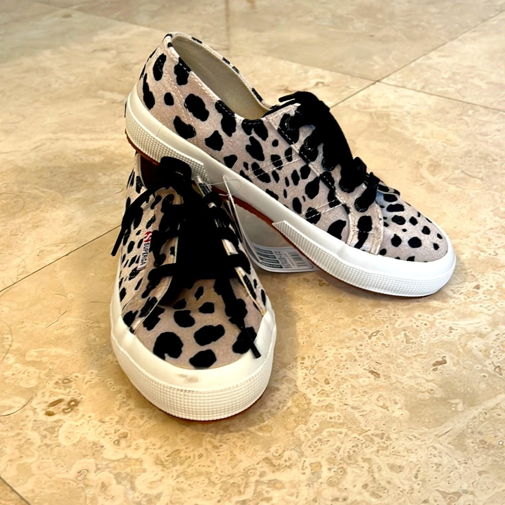 Superga Dalmatian lace up sneakers